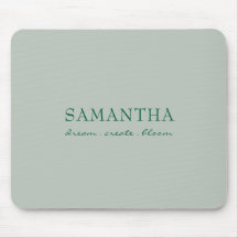 Modern Sage Green Name Positive Quote