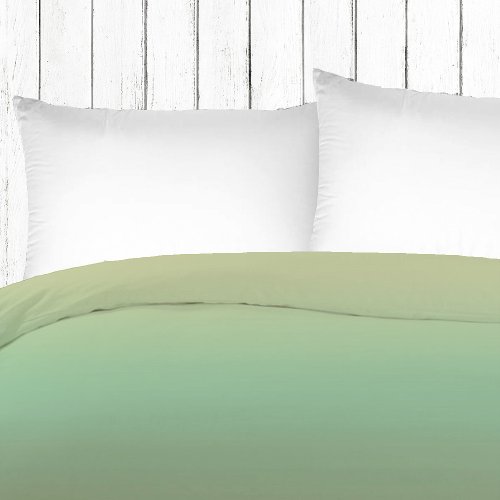 Modern Sage Green Ombre Gradient  Duvet Cover