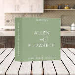 Modern Sage Green Personalized Bride and Groom 3 Ring Binder<br><div class="desc">Looking to keep your wedding photos and memories safe and organized? Look no further than the Modern Sage Green Personalized Bride and Groom Wedding Album Binder! This album is perfect for capturing all of your beautiful moments as you prepare for your big day. Plus, with personalized design, it will be...</div>