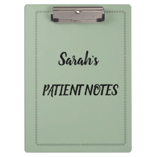 Modern Sage Green Personalized Clipboard