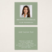Modern Sage Green Photo Template Professional (Front & Back)