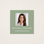 Modern Sage Green Photo Template Professional (Front)