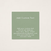 Modern Sage Green Photo Template Professional (Back)