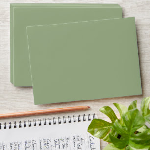 Modern Sage Green Plain Solid Color Envelope
