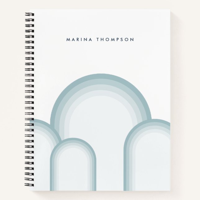 Modern Sage Green Retro Vintage Notebook (Front)