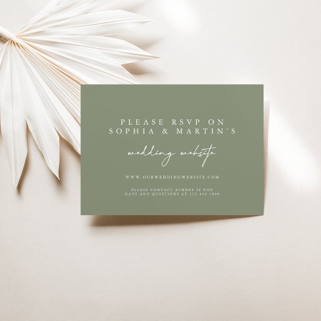 Modern Sage Green RSVP Online Wedding Website (Creator Uploaded)
