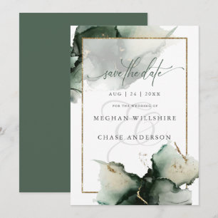 Modern Sage Green Watercolor Abstract 