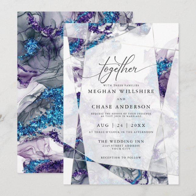 Modern Sage Green Watercolor   Invitation (Front/Back)