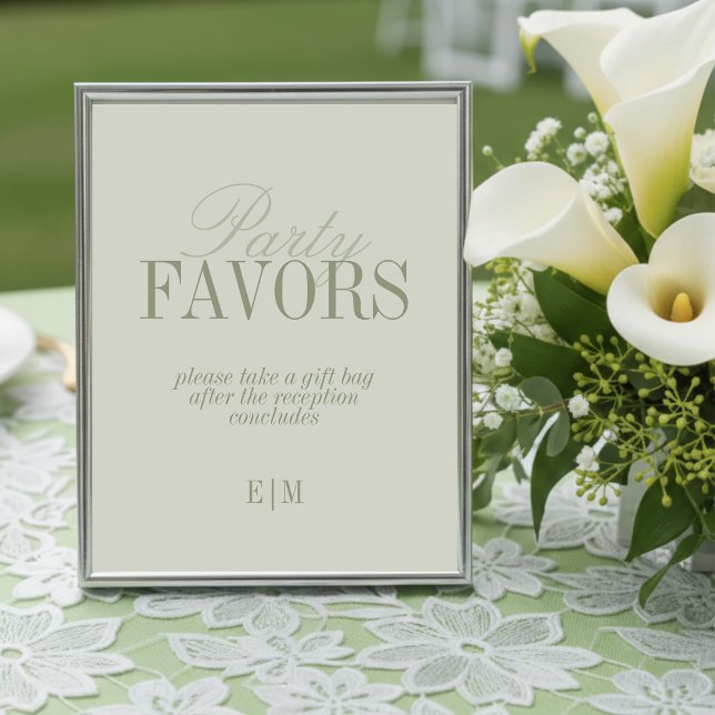 Modern Sage Green Wedding Favor Take One Sign (Modern Sage Green Wedding Favor Take One Sign
)
