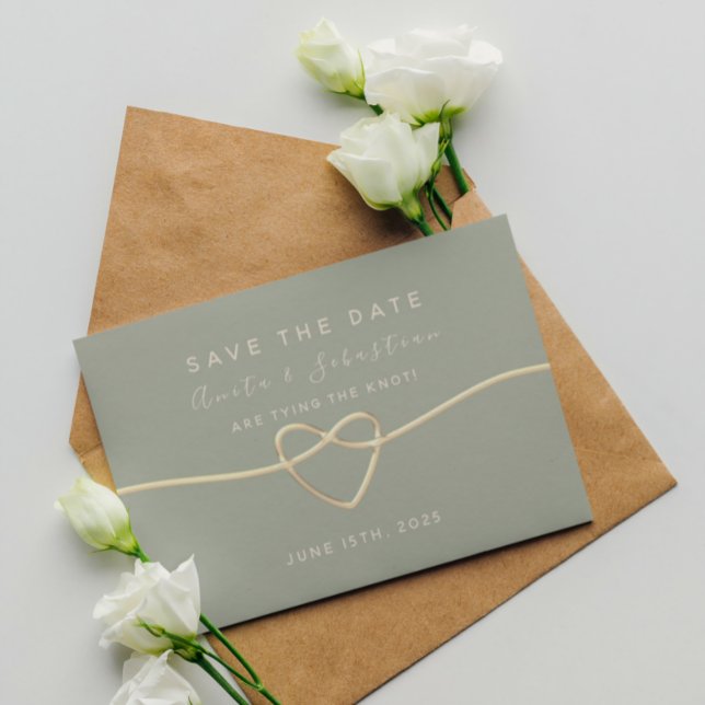 Modern Sage Green Wedding Save The Date (Creator Uploaded)