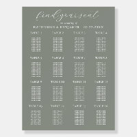 Modern Sage Green Wedding Seating Chart