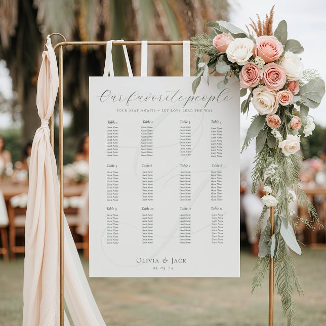 Modern Sage Green wedding seating charts Foam Board (Creator Uploaded)