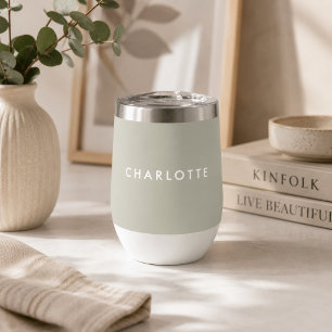 Modern Sage Personalized Wine Tumbler