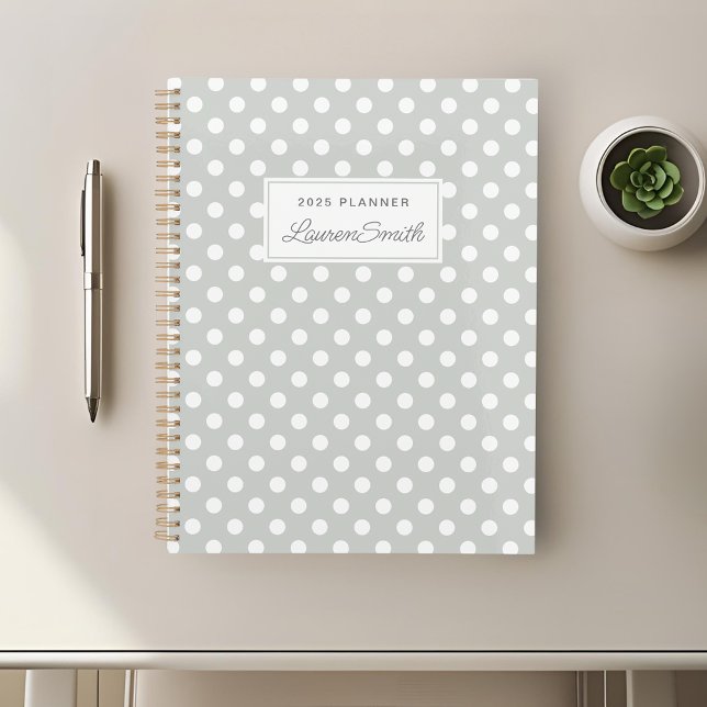 Modern Sage Polka Dots Planner (Creator Uploaded)