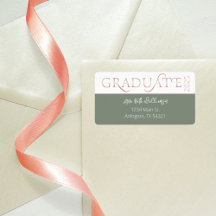 Modern Sage Rose Gold Graduation Address