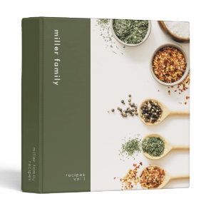 Modern Sage Spice Custom Recipe Binder