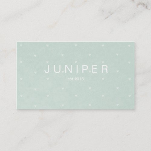 Modern Sage Watercolor and Hearts pattern Business Card