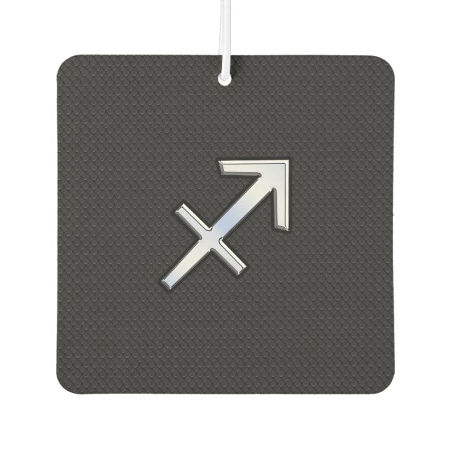 Modern Sagittarius Zodiac Sign on Snake Skin Air Freshener (Front)