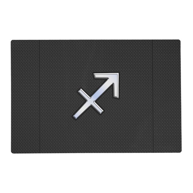 Modern Sagittarius Zodiac Sign on Snake Skin Placemat (Front)