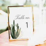 Modern Saguaro Cactus Wedding  Table Number<br><div class="desc">This table number features lush watercolor cactus and an elegant script font. This is the perfect invite for your bohemian,  summer,  or garden wedding.</div>