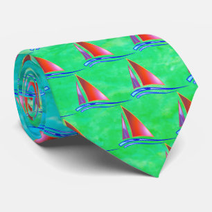 Modern Sailboat Neck Tie