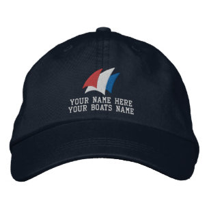 Modern sailing sailors yacht captain embroidered baseball cap