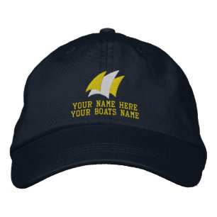 Modern sailing sailors yacht captain embroidered baseball cap