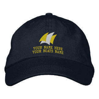 Modern sailing sailors yacht captain embroidered baseball cap
