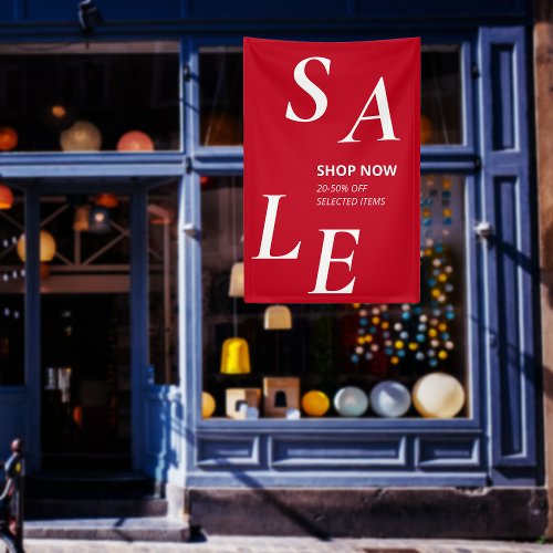 Modern SALE Red Store Sale Discount Promo Ads Banner