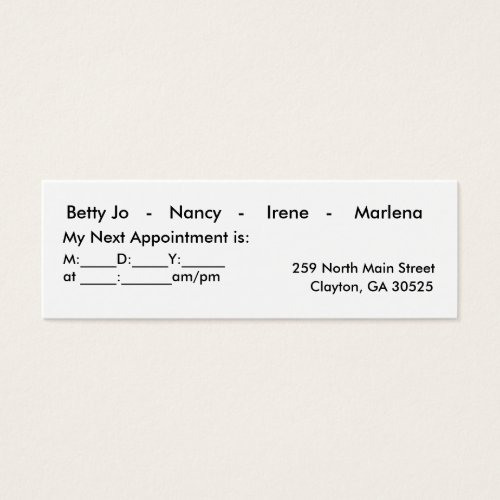 Modern Salon Business Card Template