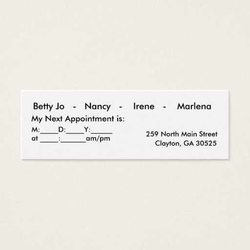 Customizable Modern Salon Business Card Template