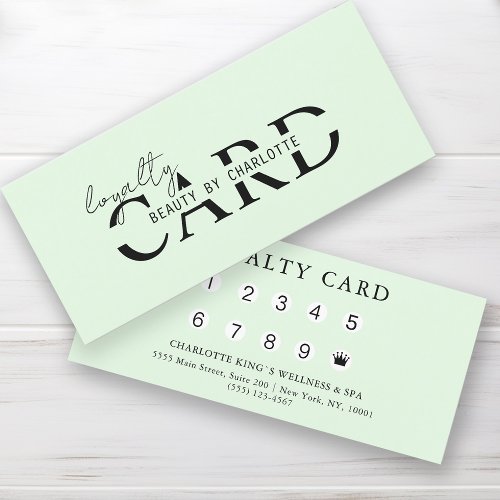 Modern Salon  10 _ Loyalty Card