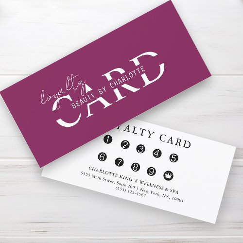 Modern Salon  10 _ Loyalty Card