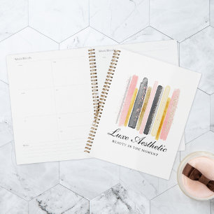 Modern Salon Appointment Book Blush Pink Rose Gold Planner