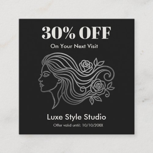 Modern Salon Appointment Discount Coupon Card