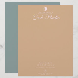 Modern Salon Beauty Eyelash Studio  Letterhead