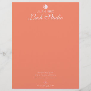 Modern Salon Beauty Eyelash Studio  Letterhead