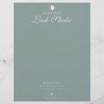 Modern Salon Beauty Eyelash Studio  Letterhead<br><div class="desc">Business Letterhead for salon owners</div>