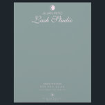 Modern Salon Beauty Eyelash Studio  Letterhead<br><div class="desc">Business Letterhead for salon owners</div>