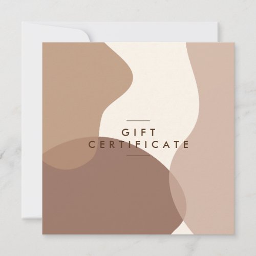 Modern Salon Gift Certificate Flat Card