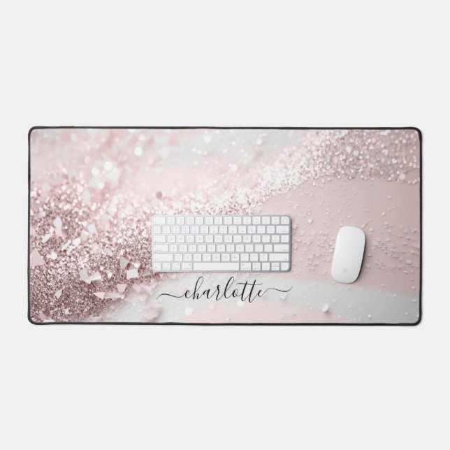 Modern, Salon, Glitter (Imitate) Desk Mat (Keyboard & Mouse)
