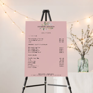 Modern Salon price list Foam Boards