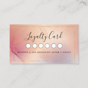 Modern Salon Spa Loyalty 5 Business Card