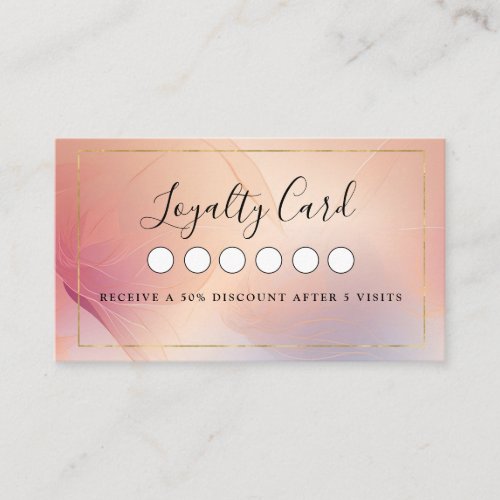 Modern Salon Spa Loyalty 5 Business Card