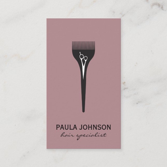Modern Salon Tools Hair Specialist Business Card (Front)