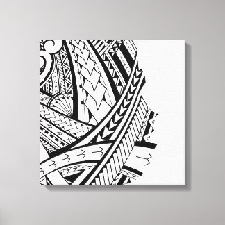 Modern Samoan tattoo art Canvas Print
