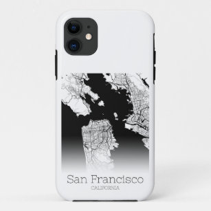 Modern San Francisco City Map iPhone 11 Case