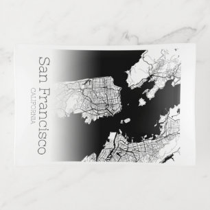 Modern San Francisco City Map Trinket Tray