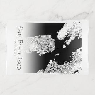 Modern San Francisco City Map Trinket Tray