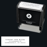 Modern Sans Serif Return Address Self Inking Stamp<br><div class="desc">Simple return address self inking rubber stamp. Stamp save the dates,  wedding invitations,  housewarming party invites and everyday mail. A sweet little gift for anyone with a new address.</div>